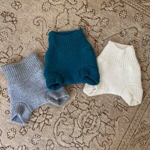 Disana Bundle of 3 Wool Baby Diaper Covers Felted 0-6 Months Excellent Condition